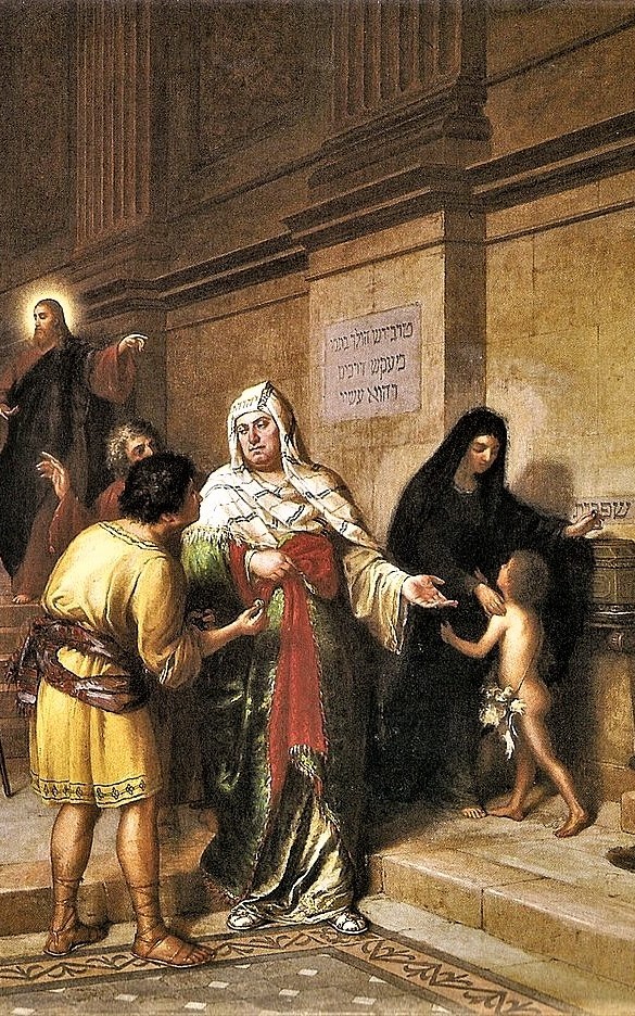 João Zeferino da Costa (1840-1915 Bra) Das Scherflein der Witwe Lukas 21, 1-4